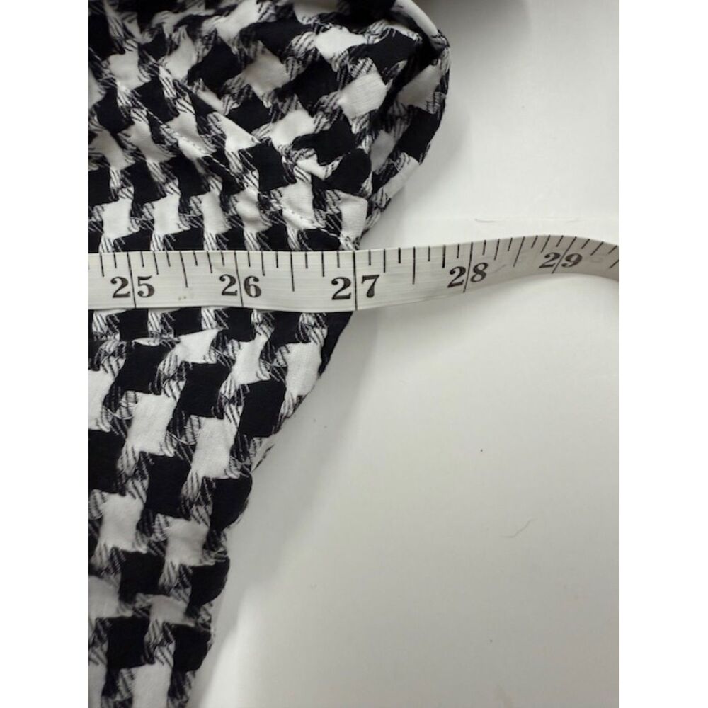 Steve Land Men's Black & White Houndstooth Button Down Long Sleeve 18 36/37 Tall - Picture 6 of 7